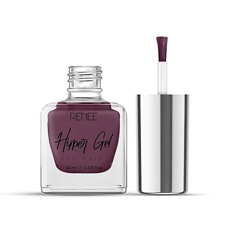Renee Hyper Gel Nail Paint - Burgundy Violet|10 ml|MRP 149