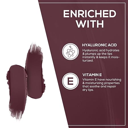 Renee Stunner Matte Lipstick - Merlot Mystery|4 gms|MRP 499