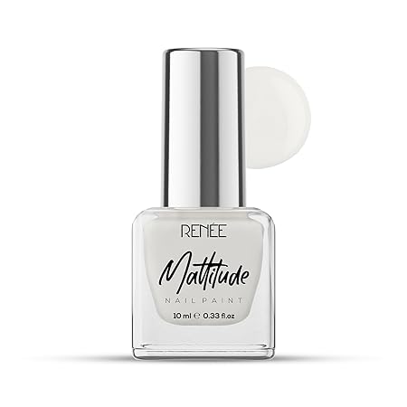 Renee Mattitude Nail Paint - Chalk White|10 ml|MRP 149