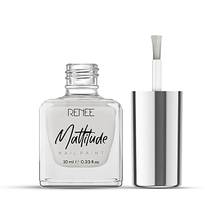 Renee Mattitude Nail Paint - Chalk White|10 ml|MRP 149