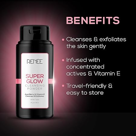 Renee Super Glow Cleansing Powder|25 gms|MRP 450