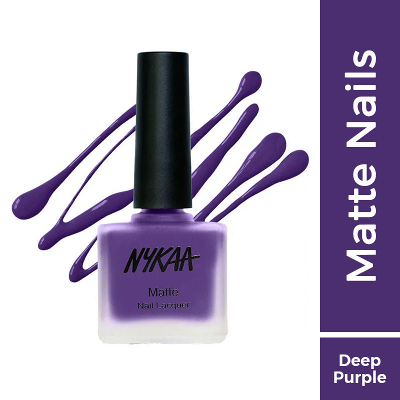 Nykaa Matte Nail Enamel Polish - Royal Amethyst 117|9 ml|MRP 229