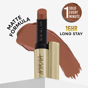 Nykaa Matte to Last No Transfer Long Lasting Lipstick - Madras Kaapi|3.5 gms|MRP 599