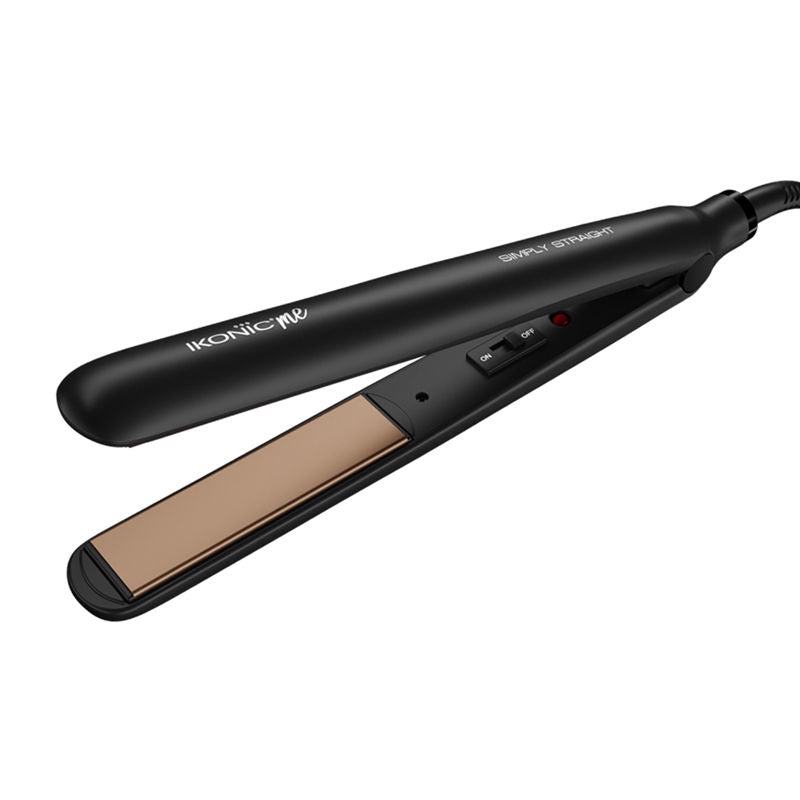 Ikonic Me Simply Straight Hair Straightener- Black & Golden|MRP 2550