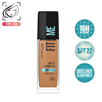 Maybelline Fit Me Matte + Poreless Foundation � 340 Cappuccino|30 ml|MRP 649