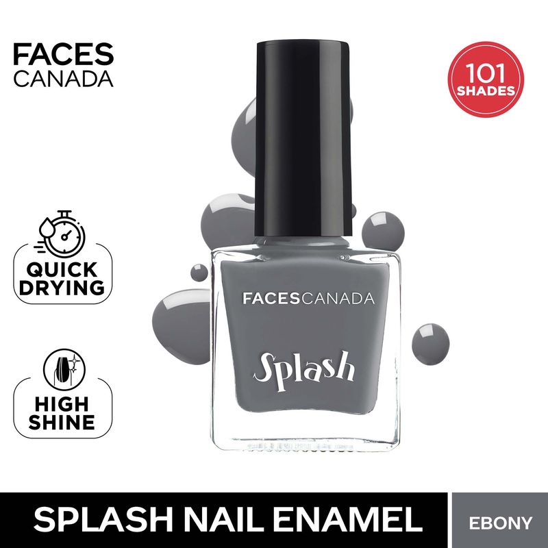 Faces Canada Splash Nail Enamel � 142 Ebony |8 ml|MRP 129