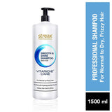 Streax Professional Vitariche Care Smooth & Shine Shampoo For Women|1500 ml|MRP 900