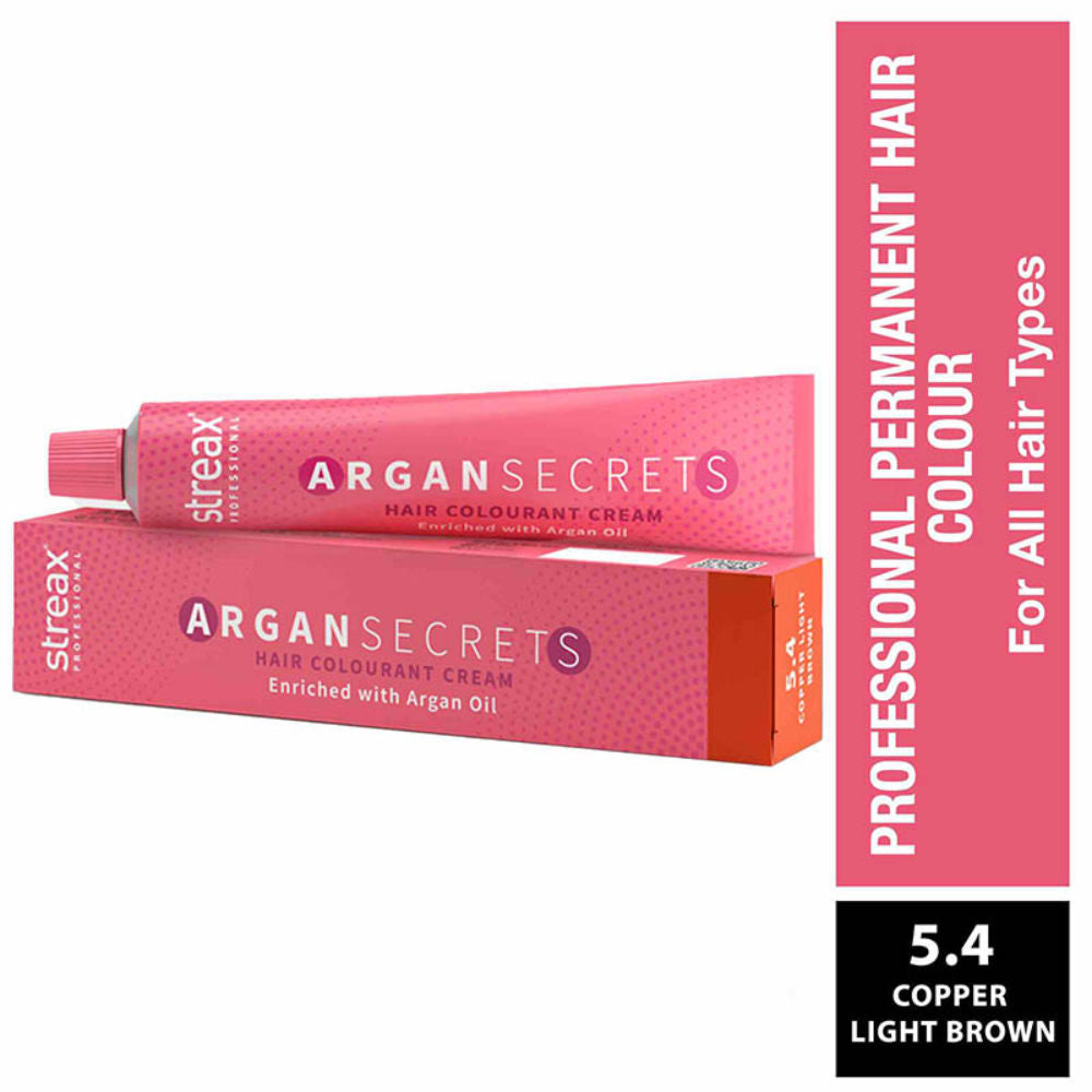 Streax Professional Argan Secrets  - Light Brown Copper Matte 5.74|60 gms|MRP 220