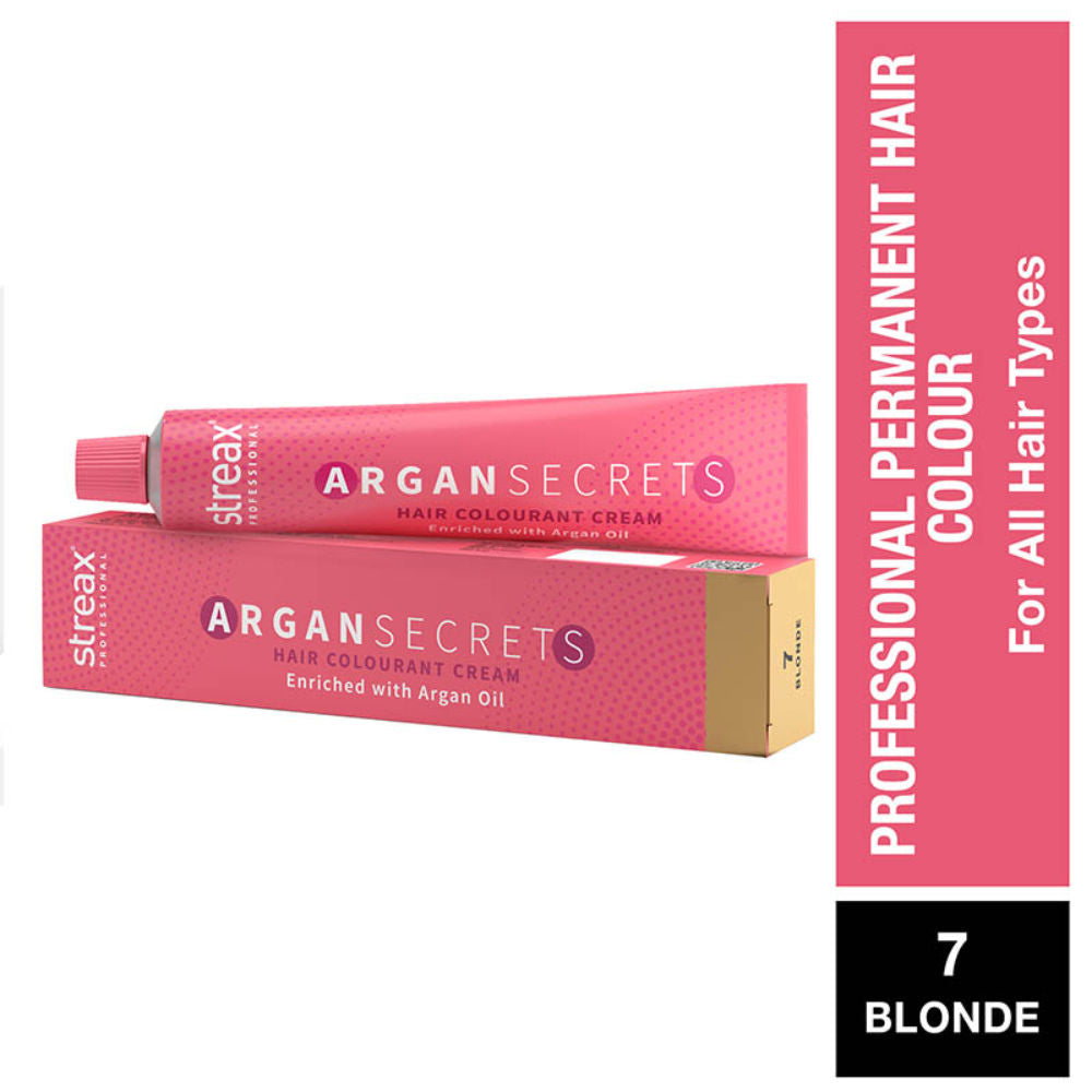 Streax Professional Argan Secret - Blonde 7|60 gms|MRP 220