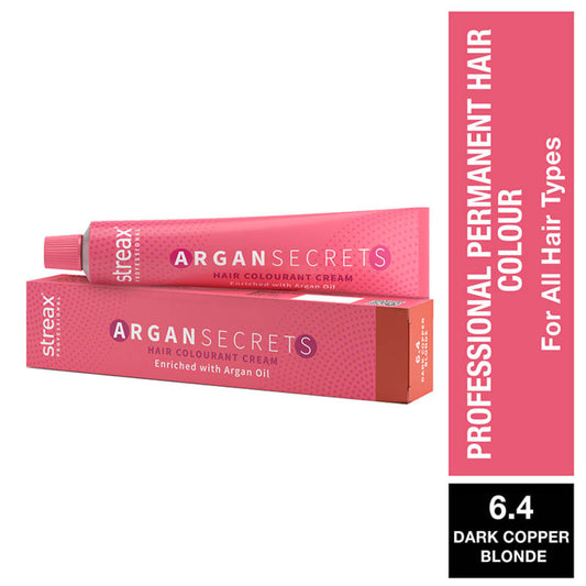 Streax Professional Argan Secret- Dark Copper Blonde 6.4|60 gms|MRP 220