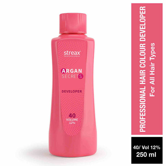 Streax Professional Developer For Argan Secret Colourant - 40 Volume 6% |250 ml|MRP 110