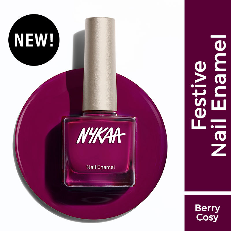 Nykaa Creme Nail Enamel - Berry Cosy 451|9 ml|MRP 229