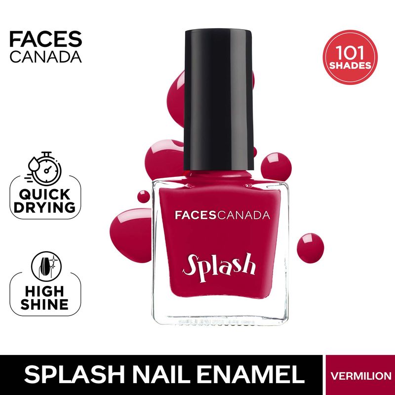 Faces Canada Splash Nail Enamel � 138 Vermilion|8 ml|MRP 129