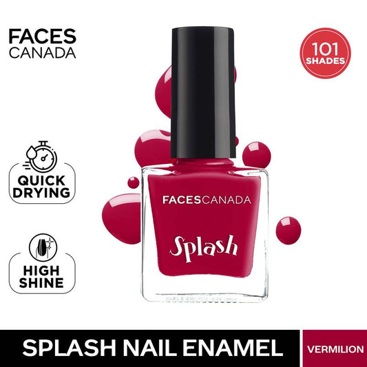 Faces Canada Splash Nail Enamel � 138 Vermilion|8 ml|MRP 129