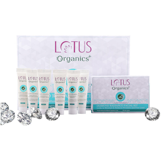 Lotus Organics Diamond Radiance Facial Kit|54 gms|MRP 1350