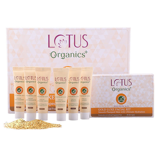 Lotus Organics Gold Luxe Facial Kit|54 gms|MRP 1200