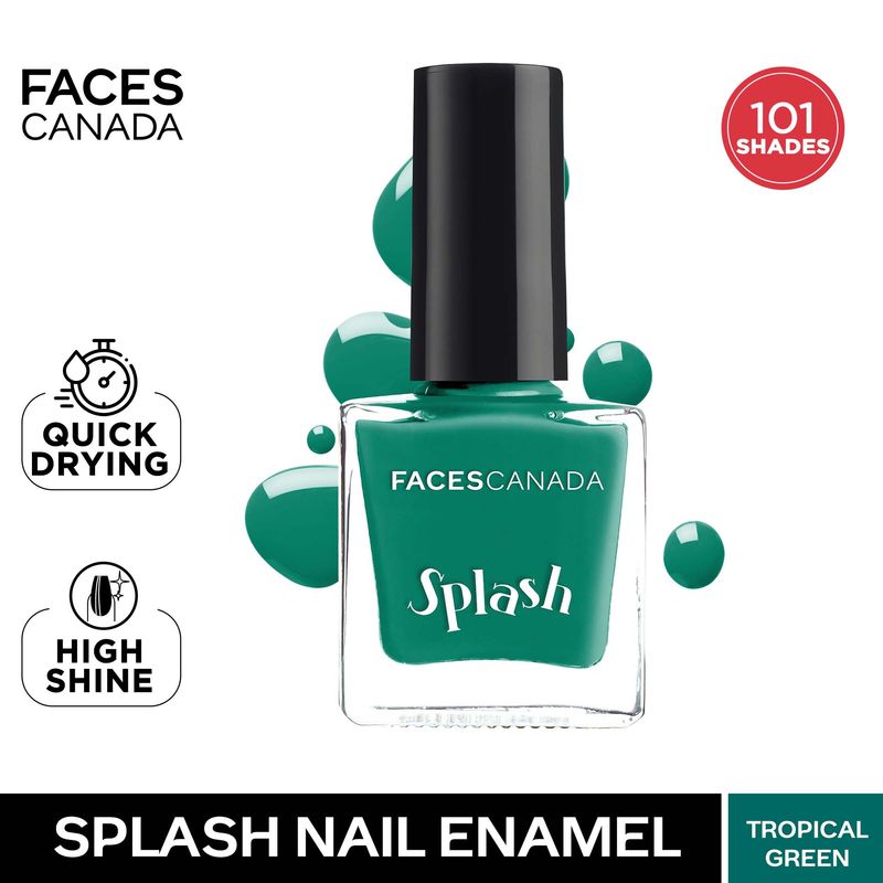 Faces Canada Splash Nail Enamel � 59 Tropical Green|8 ml|MRP 129