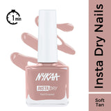 Nykaa Insta Dry Fast Drying Nail Enamel Flax Feed 346 - Soft Tan|9 ml|MRP 229