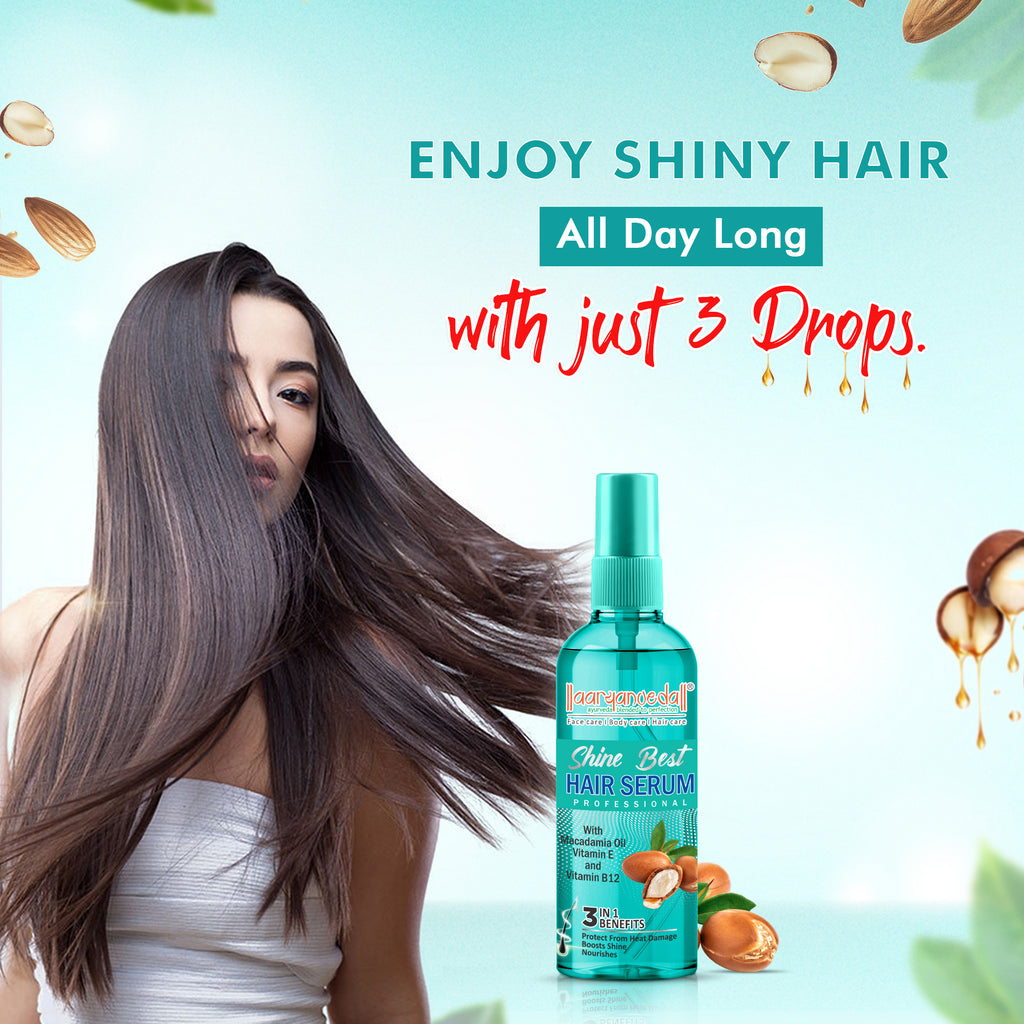 Aaryanveda  Hair Serum  Shiny Finish Nourishes Frizz Control |100 ml|MRP 290