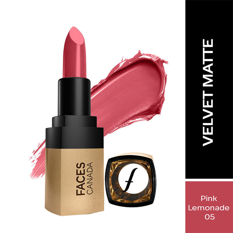 Faces Canada Comfy Matte Velvet Touch Lipstick - Pink Lemonade 05|4.2 ml|MRP 449