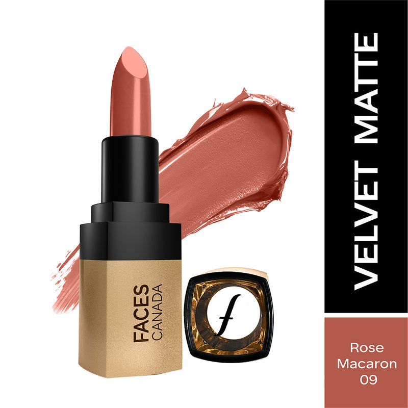 Faces Canada Comfy Matte Velvet Touch Lipstick - Rose Macaron 09|4.2 ml|MRP 449