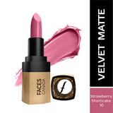 Faces Canada Comfy Matte Velvet Touch Lipstick - Strawberry Shortcake 10|4.2 ml|MRP 449