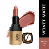 Faces Canada Comfy Matte Velvet Touch Lipstick - Apricot Jam 15|4.2 ml|MRP 449