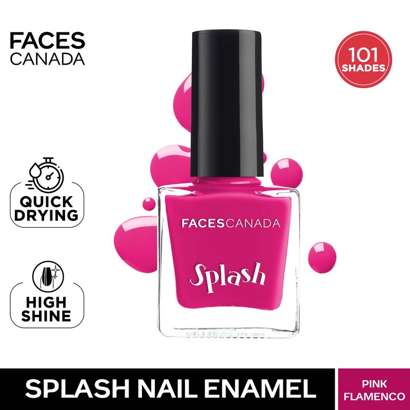 Faces Canada Splash Nail Enamel � 21 Pink Flamenco|8 ml|MRP 129