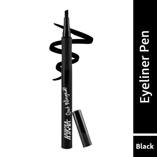 Nykaa Get Winged! Sketch Eyeliner Pen - Black Swan 01|1 ml|MRP 575
