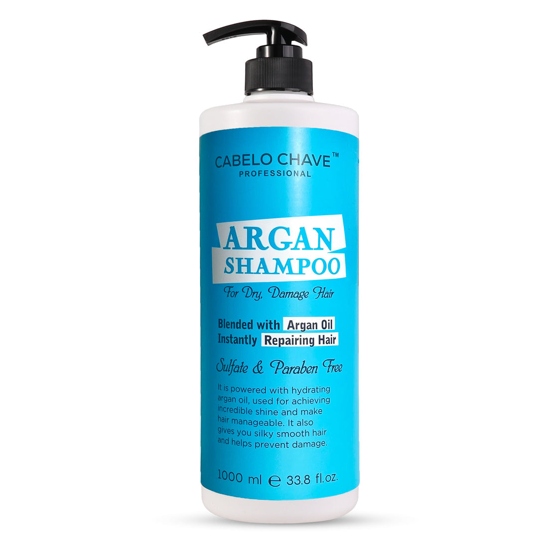Cabelo Chave Argan Shampoo For  Frizzy Hair 1000ml