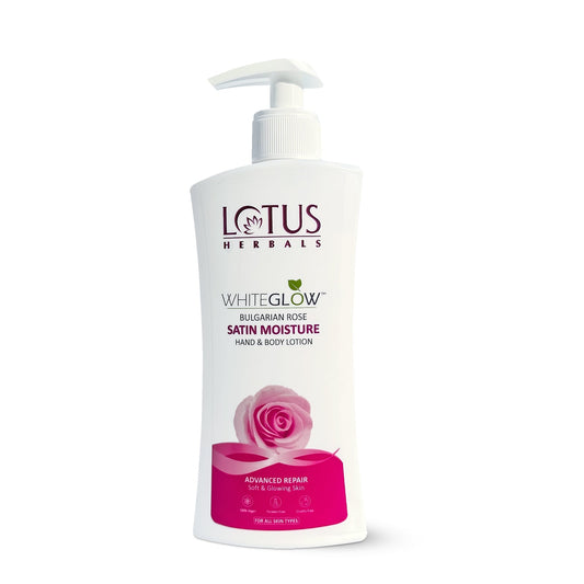 Lotus Herbals WhiteGlow Satin Moisture Hand & Body Lotion, body lotion, satin finish