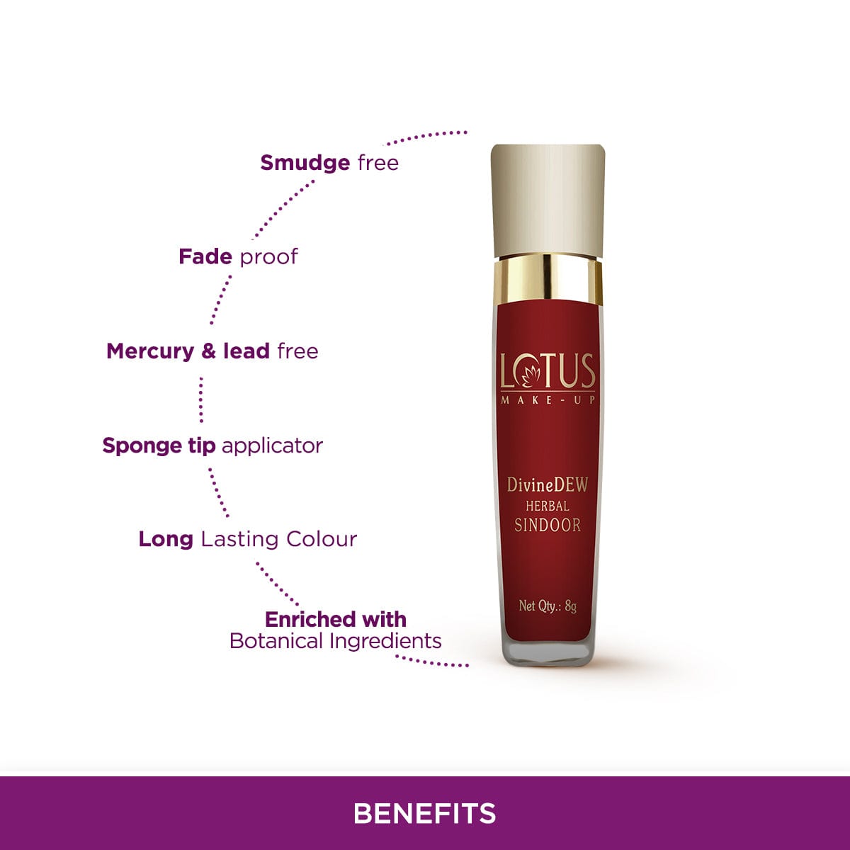 Lotus Make-Up Divine Dew Herbal Sindoor, sindoor, Rosy Blush shade