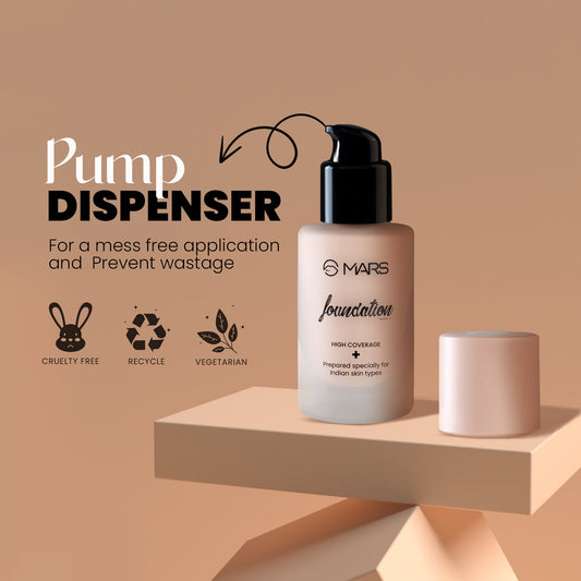 Mars Foundation | High Coverage Formula 001|40 ml|MRP 379