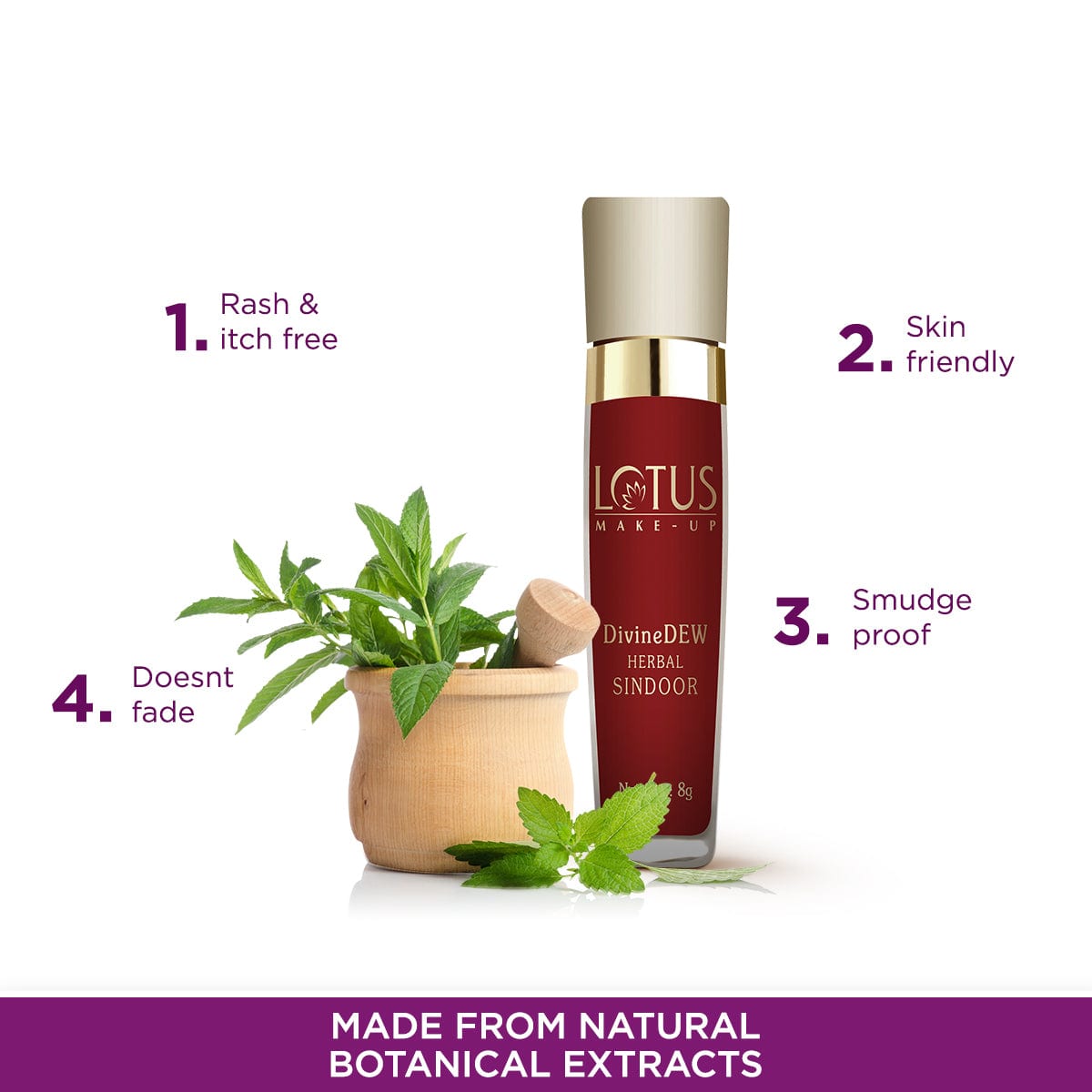 Lotus Make-Up Divine Dew Herbal Sindoor, sindoor, Rosy Blush shade