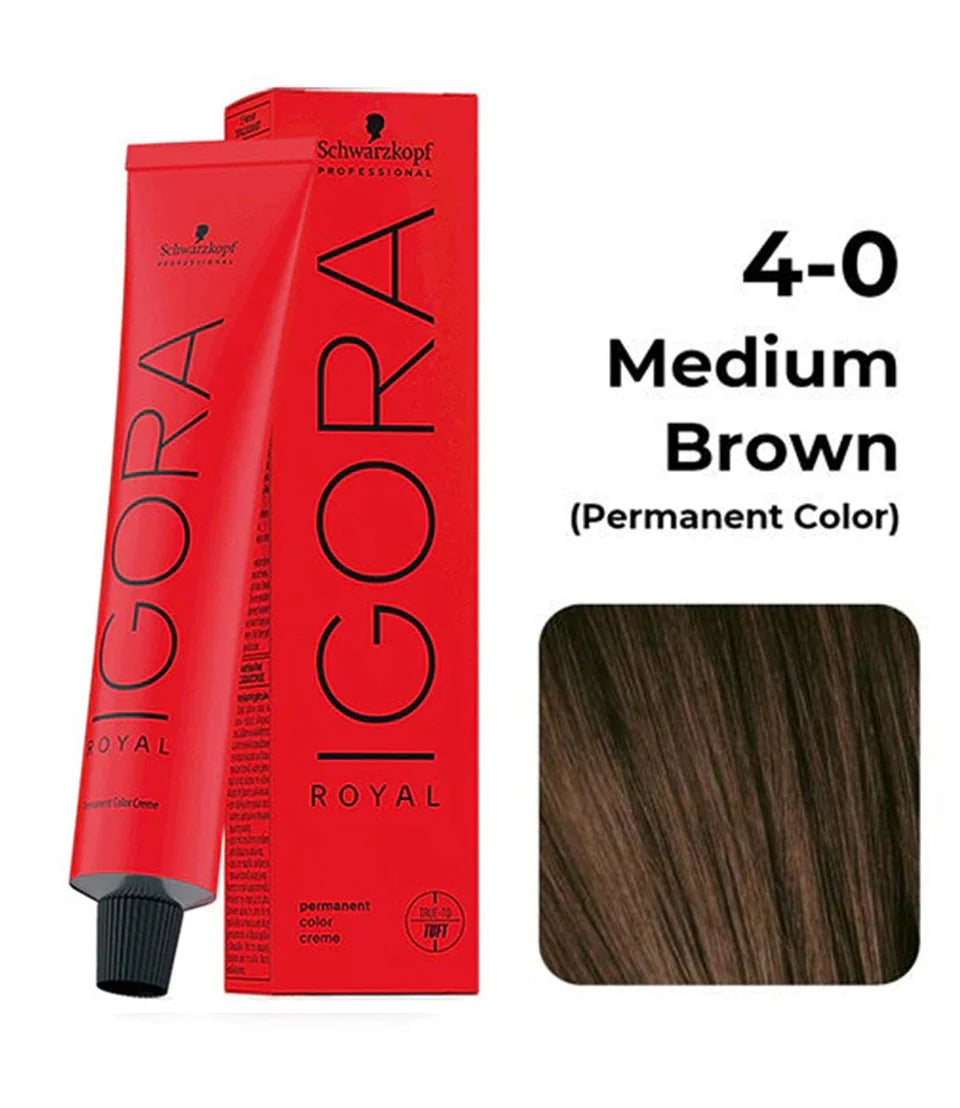 Schwarzkopf Professional Igora Royal Permanent Color Creme (4-0 Medium Brown)|60 mlMRP 425
