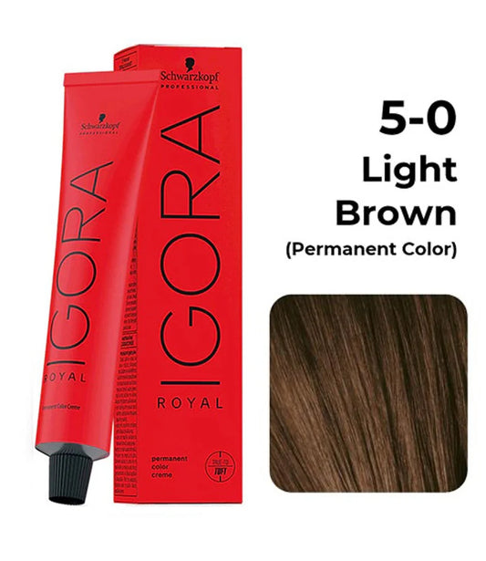 Schwarzkopf Professional Igora Royal Permanent Color Creme (5-0 Light Brown)|60 mlMRP 425