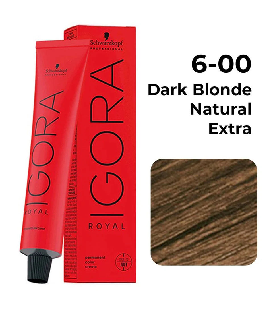 Schwarzkopf Professional Igora Royal Permanent Color Creme (6-00 Dark Blonde Natural Extra)|60 mlMRP 425