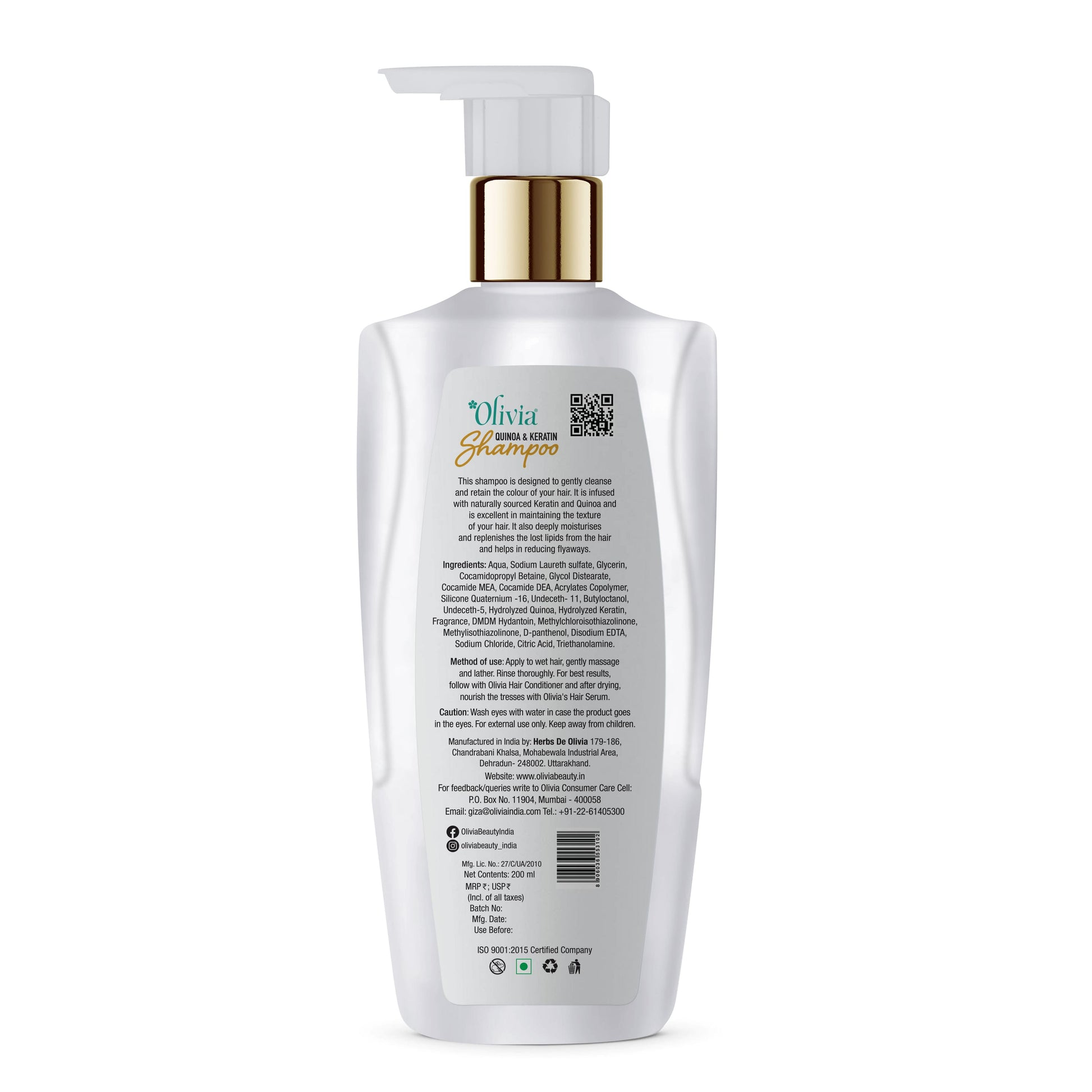 Olivia Color Guard Shampoo, color safe hair care, quinoa keratin formula, color protection shampoo, professional hair care