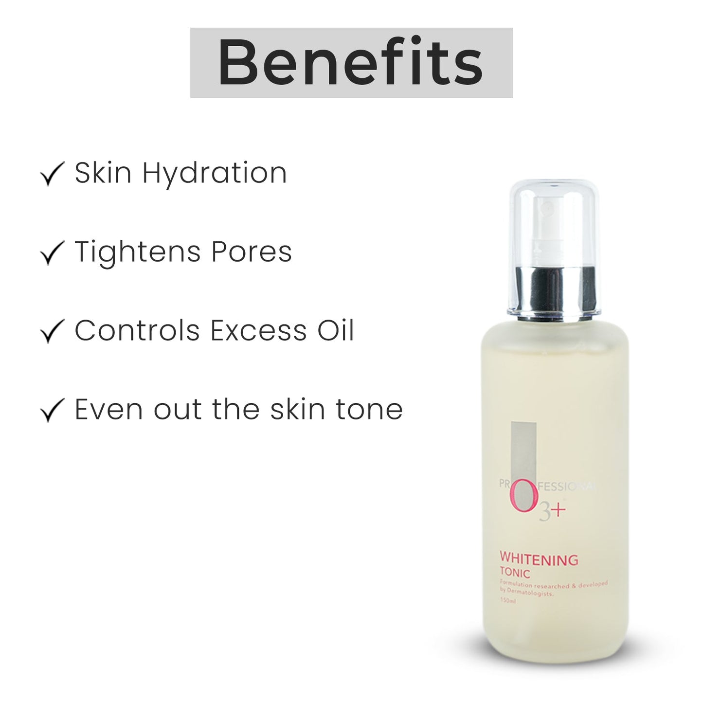 O3+ Whitening Tonic For  Younger Facial Skin|150 ml|MRP 1450