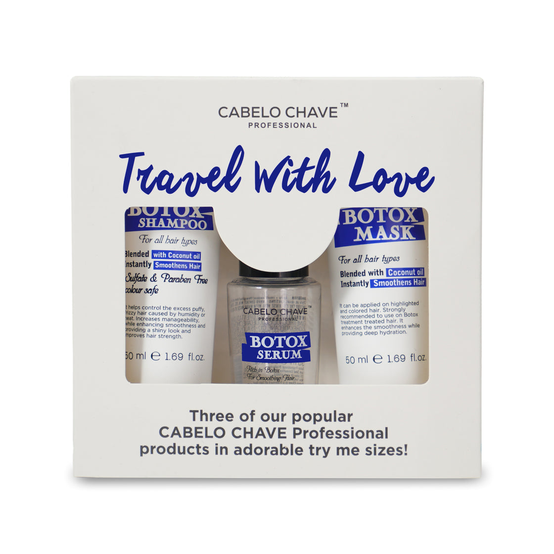 Cabelo Chave Botox Travel Kit l Portable Hair Repair & Frizz Control Solution 100ml