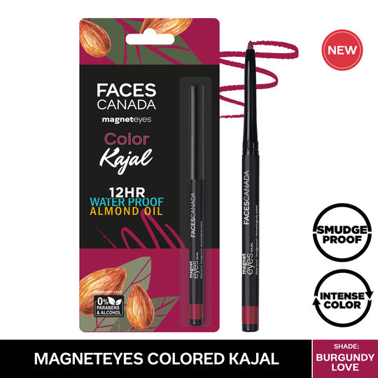 Faces Canada Magneteyes Kajal � Burgundy Love 04|0.3 gms|MRP 249