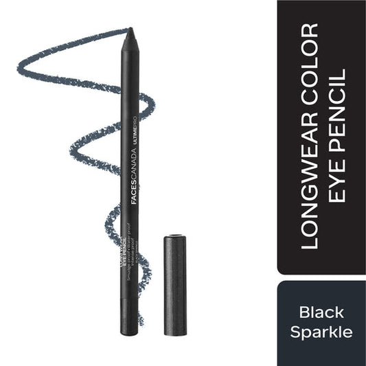 Faces Canada Longwear Eye Pencil � Black Sparkle 03|1.2 gms|MRP 499