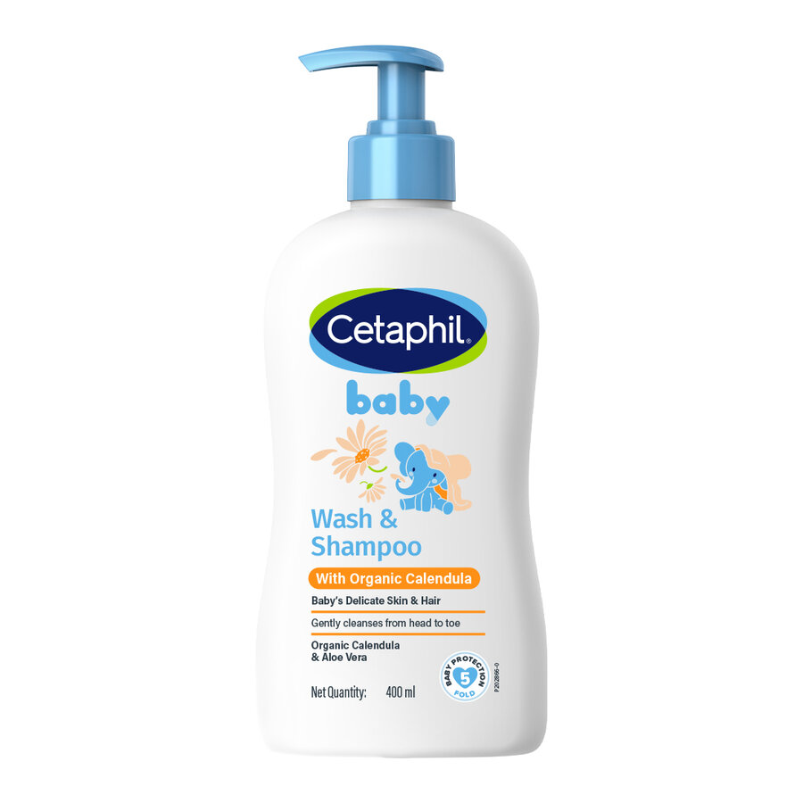 Cetaphil Baby Wash And Shampoo With Calendula|400ml|MRP 1399