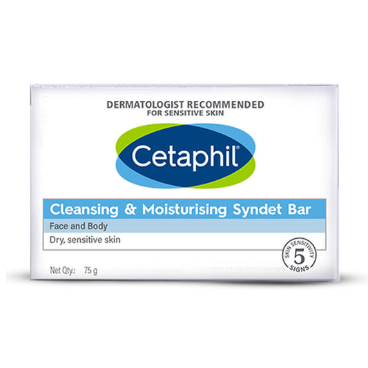 Cetaphil Cleansing & Moisturising Syndet Bar|75gms|MRP 225