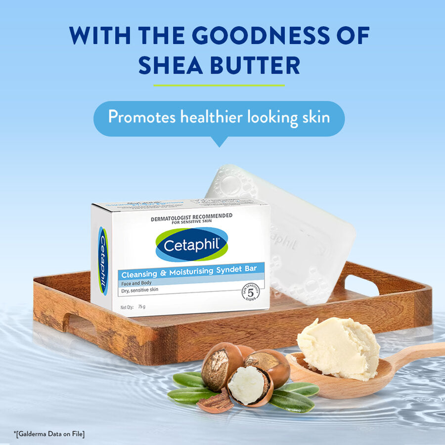 Cetaphil Cleansing & Moisturising Syndet Bar|75gms|MRP 225