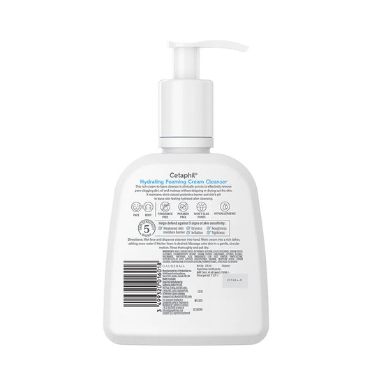 Cetaphil Hydrating Foaming Cream Cleanser|236ml|MRP 1050