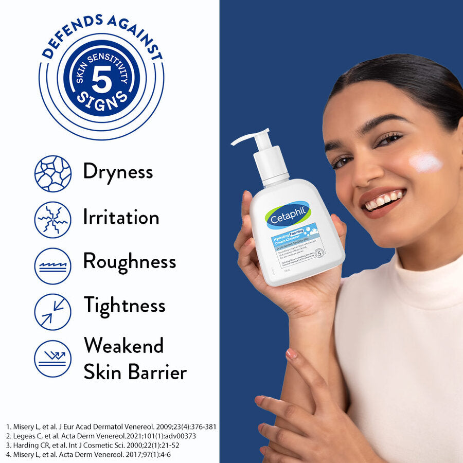 Cetaphil Hydrating Foaming Cream Cleanser|236ml|MRP 1050