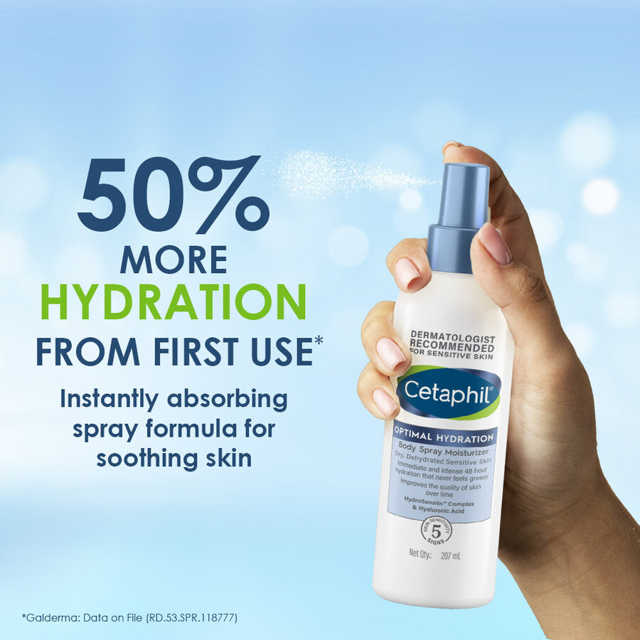 Cetaphil Optimal Hydration Body Spray Moisturizer|207ml|MRP 1400