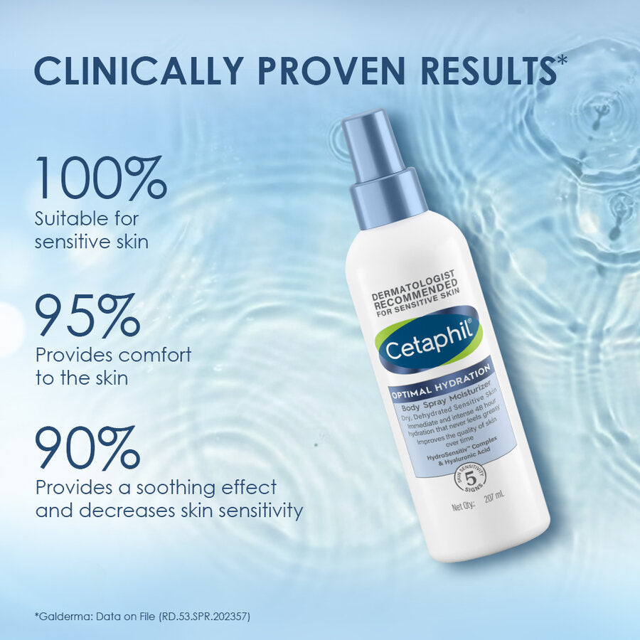 Cetaphil Optimal Hydration Body Spray Moisturizer|207ml|MRP 1400