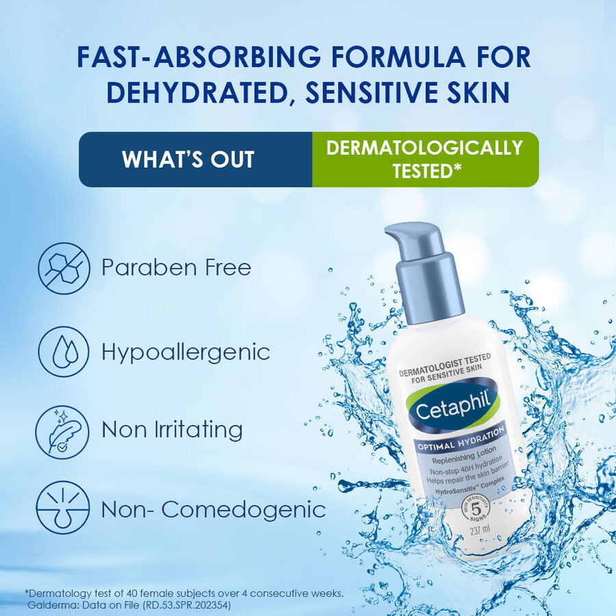 Cetaphil Optimal Hydration Replenishing Lotion|237ml|MRP 1480